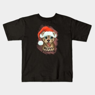 Christmas Dog / Merry Dogmas / Merry Christmas / Cute Santa dog Kids T-Shirt